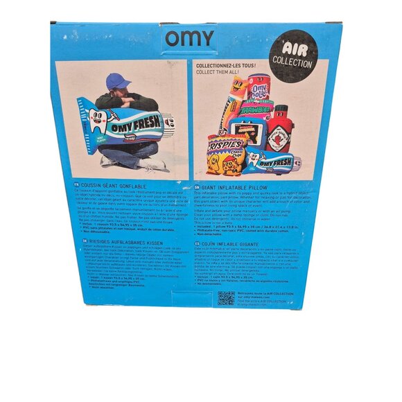Omy Fresh Giant Inflatable Air Pillow - Fun Collectible Room Decor - Picture 2 of 2